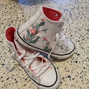 Girls Cactus Embroidered Converse